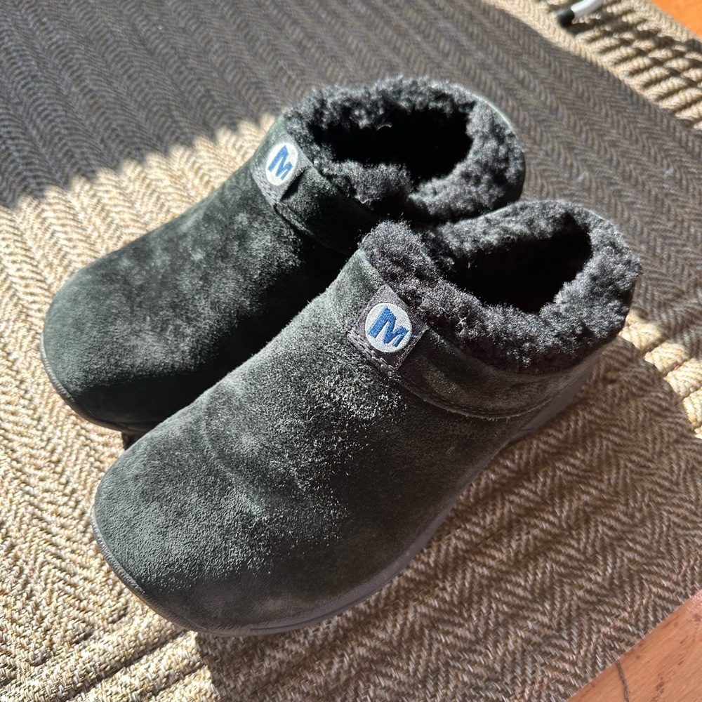 Merrell Primo Chill Suede Fur-Lined Clogs